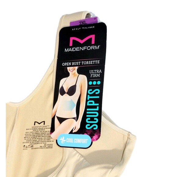 Flexees Dream 1866 Torsette WYOB Maidenform Body Firm Control Shapewear 2XL, NWT - Picture 6 of 14